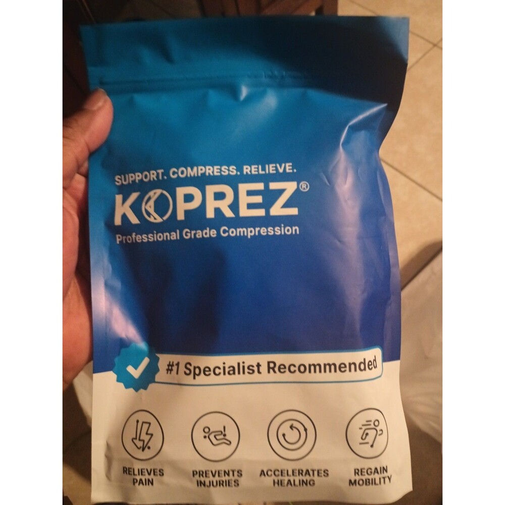 Koprez Size S - Professional Grade Compression Single Foot Sleeve Ankle-S Black